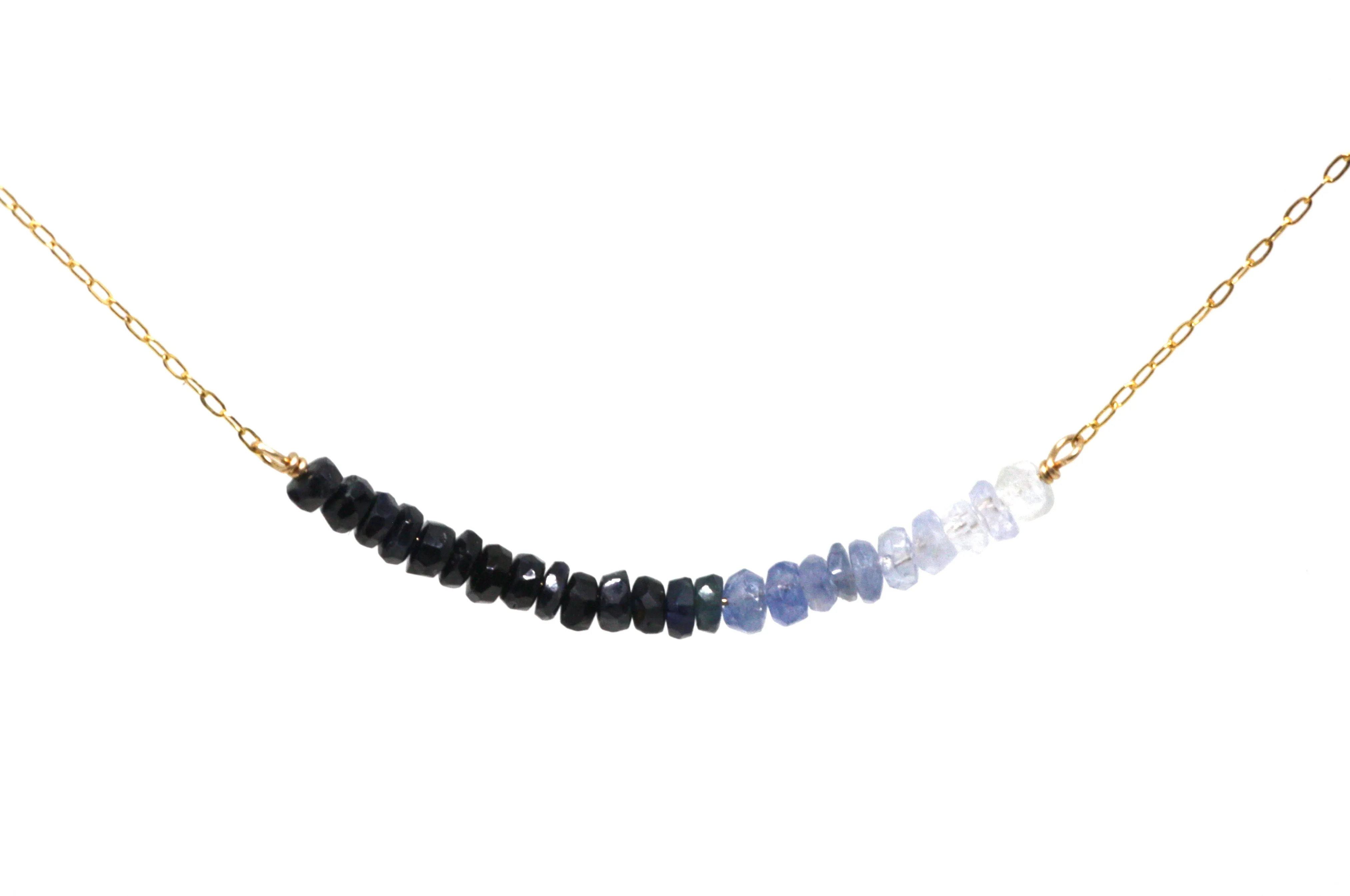 Sapphire Ombré Bar Necklace