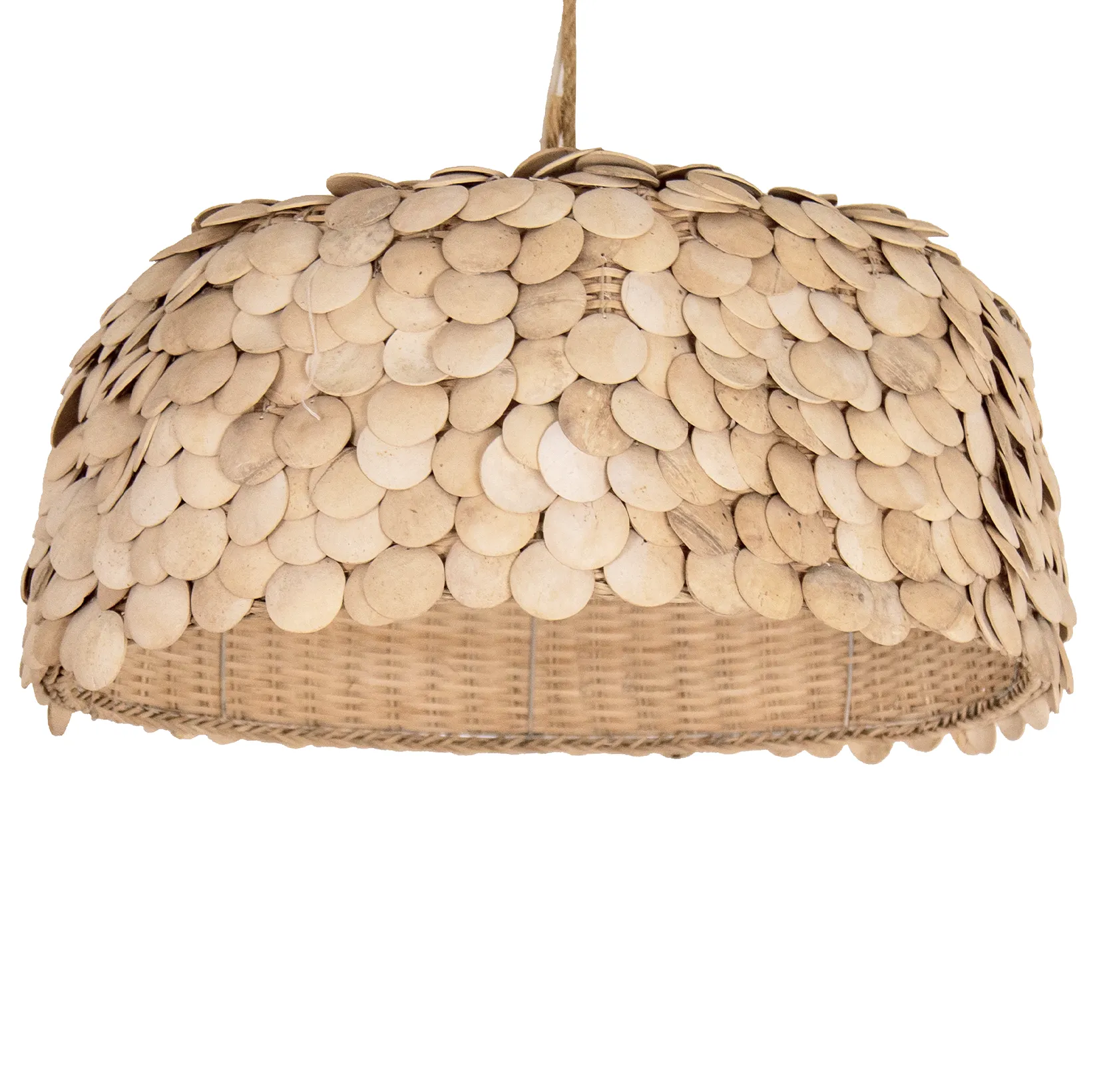 'Sera' Coconut Dome Disc Light, Small.