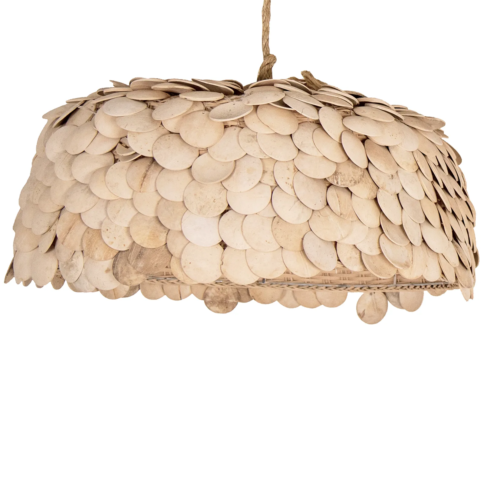 'Sera' Coconut Dome Disc Light, Small.