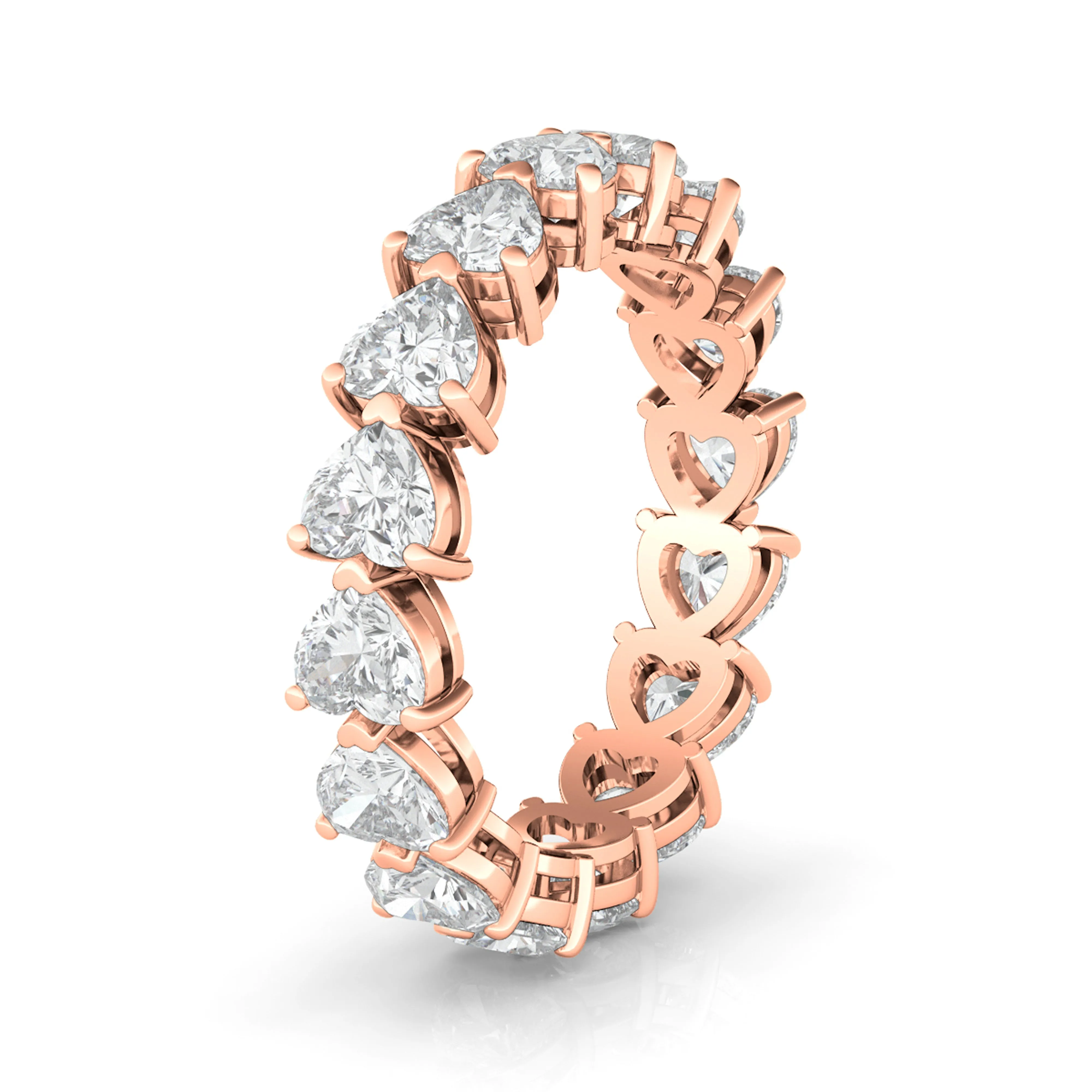 Sideways Heart Diamond Eternity Band