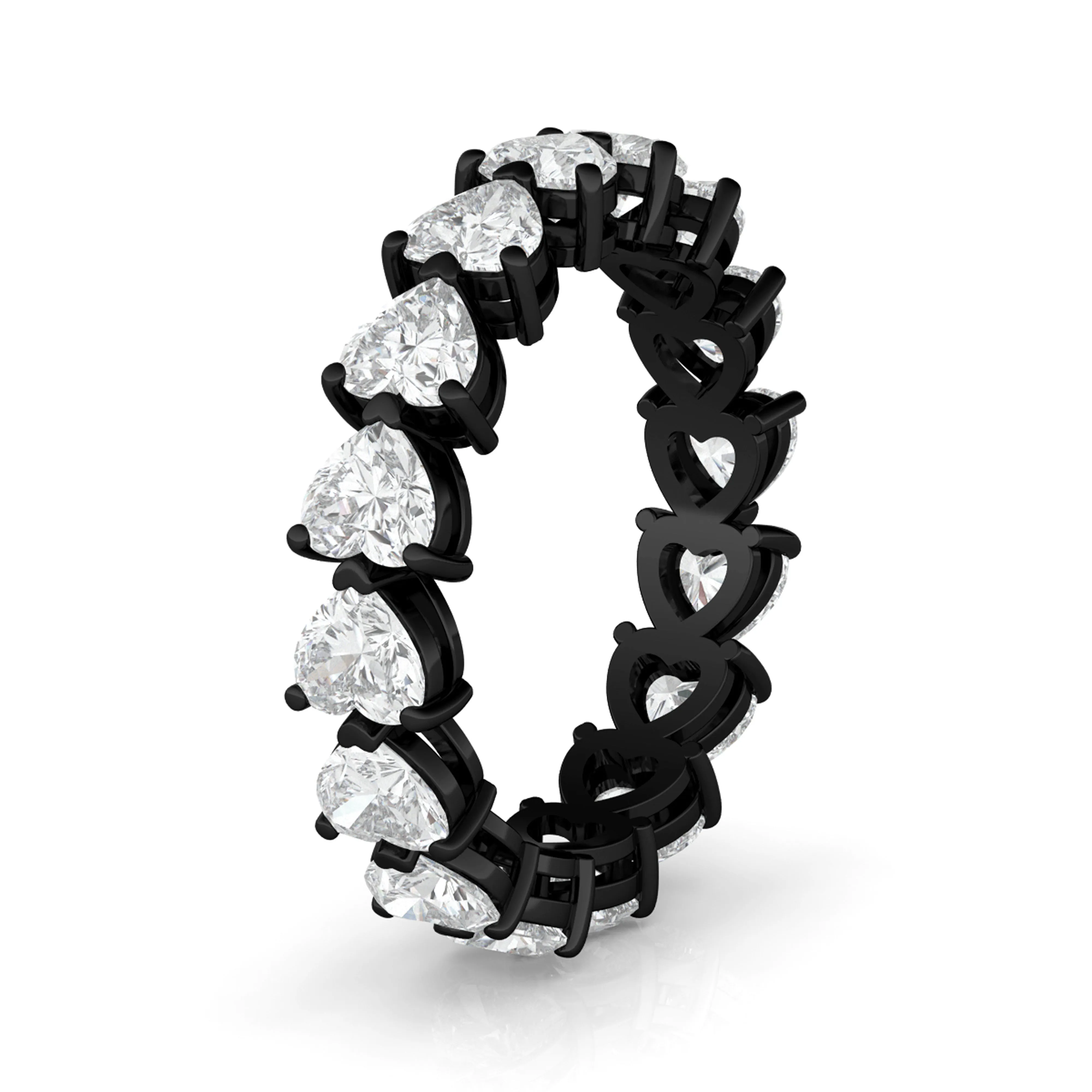 Sideways Heart Diamond Eternity Band