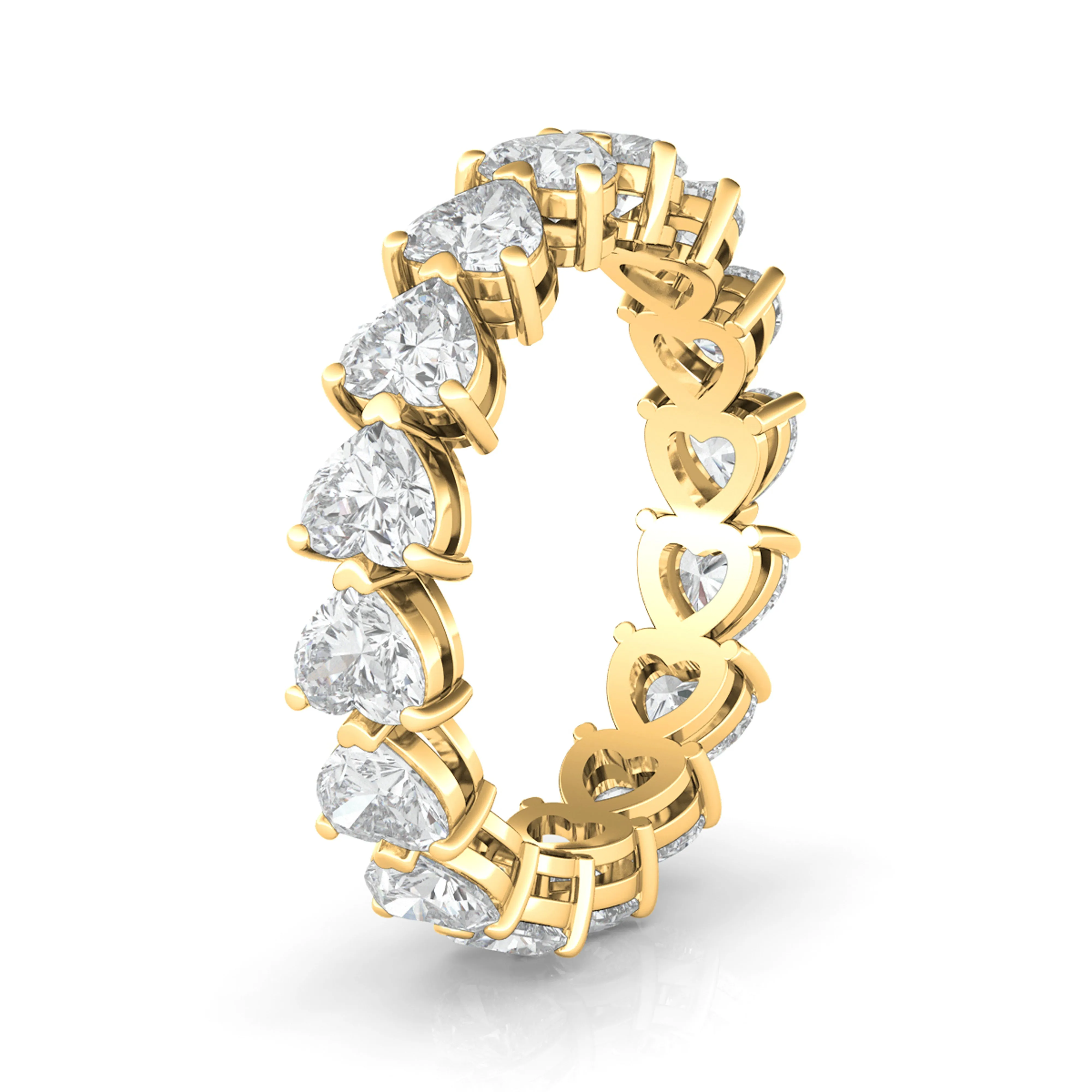 Sideways Heart Diamond Eternity Band