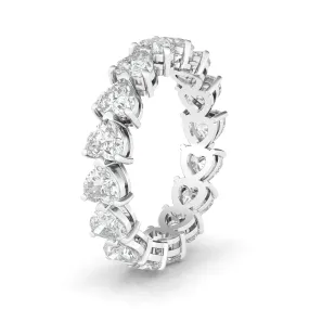 Sideways Heart Diamond Eternity Band