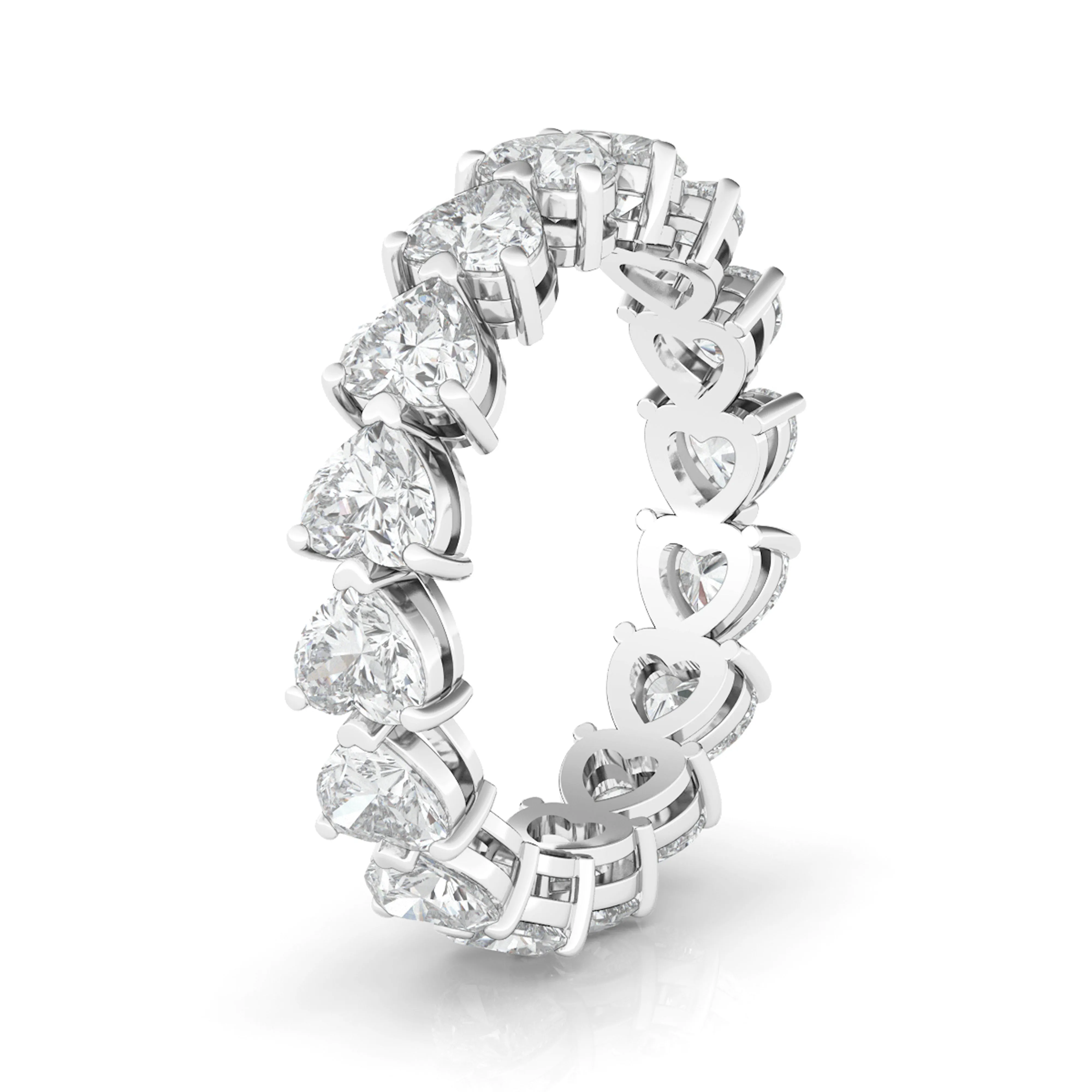 Sideways Heart Diamond Eternity Band