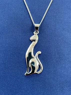 Silver Cat Pendant