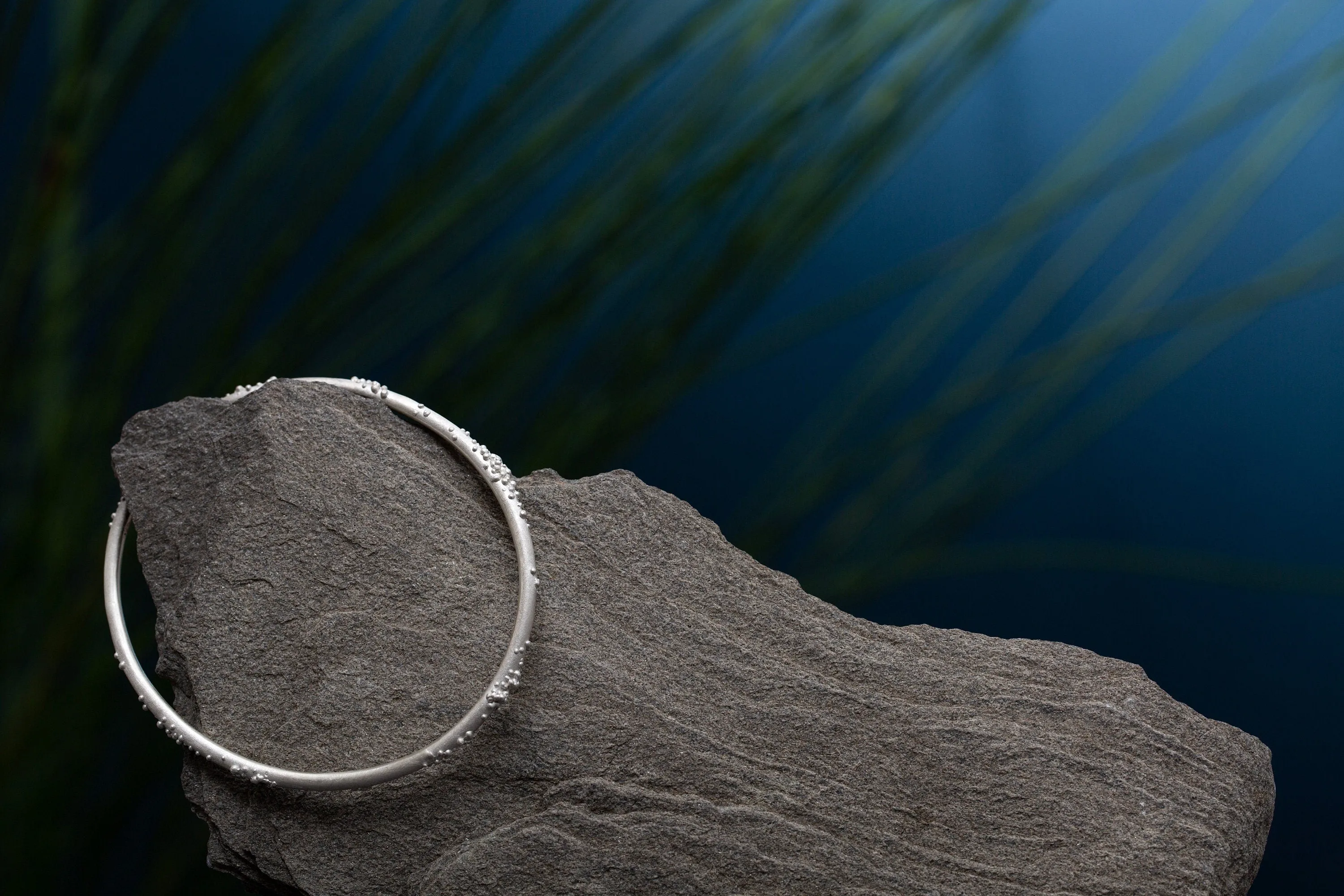 Silver Coral Bangle