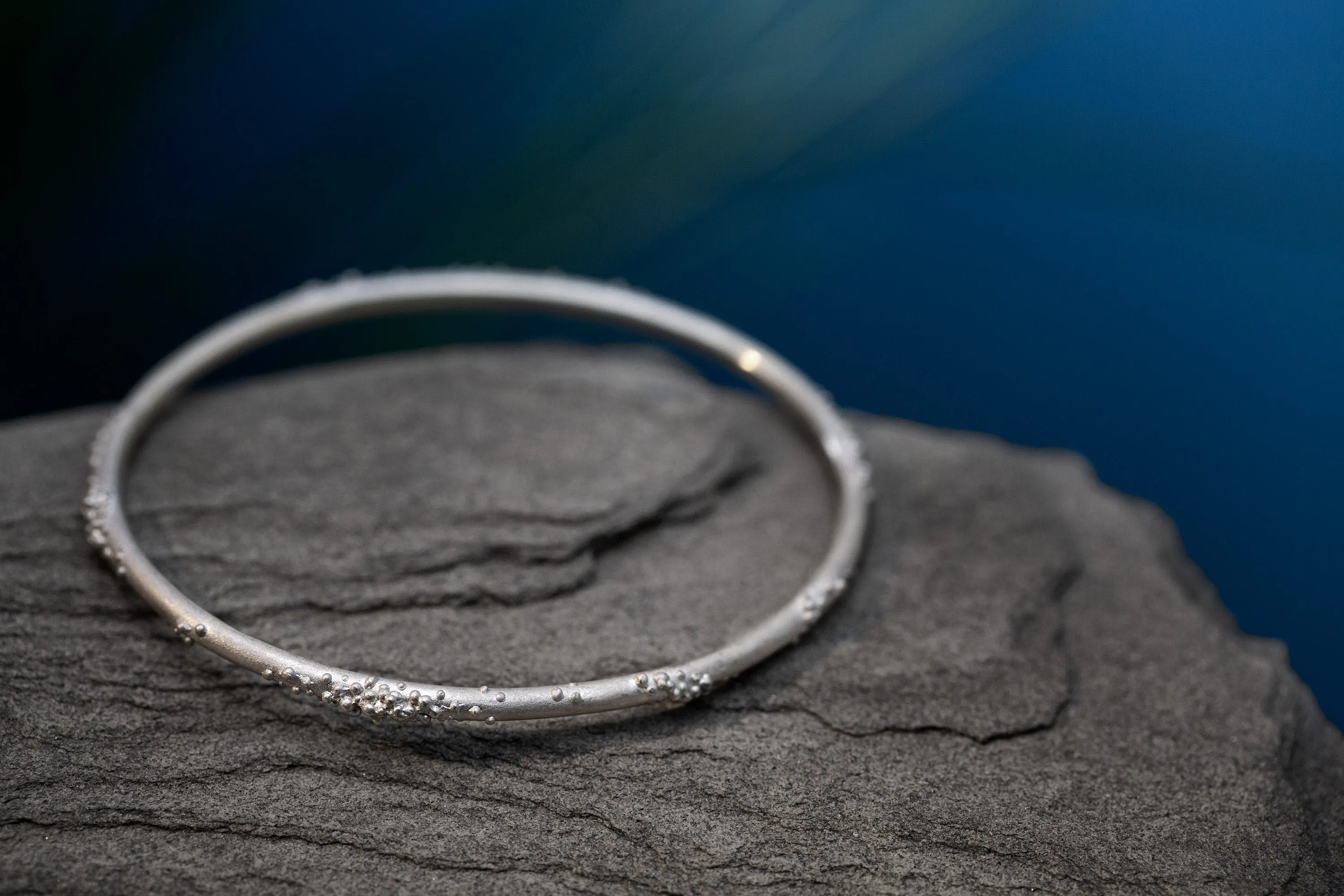Silver Coral Bangle