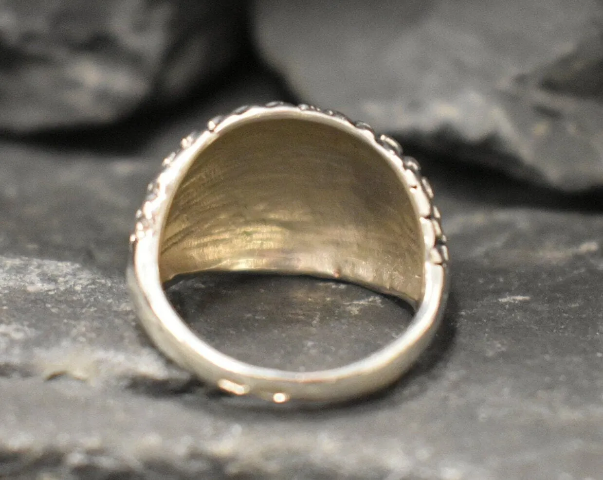 Silver Dome Ring - Silver Caviar Ring - Silver Statement Ring