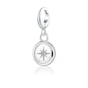 Silver White Star Resin Capture Charm