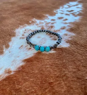 Silvertone Semi Stone Bracelet