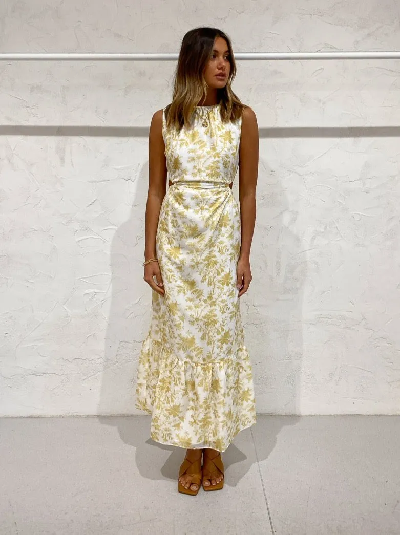 Sir Clementine Cut Out Gown in Ivory Clementine