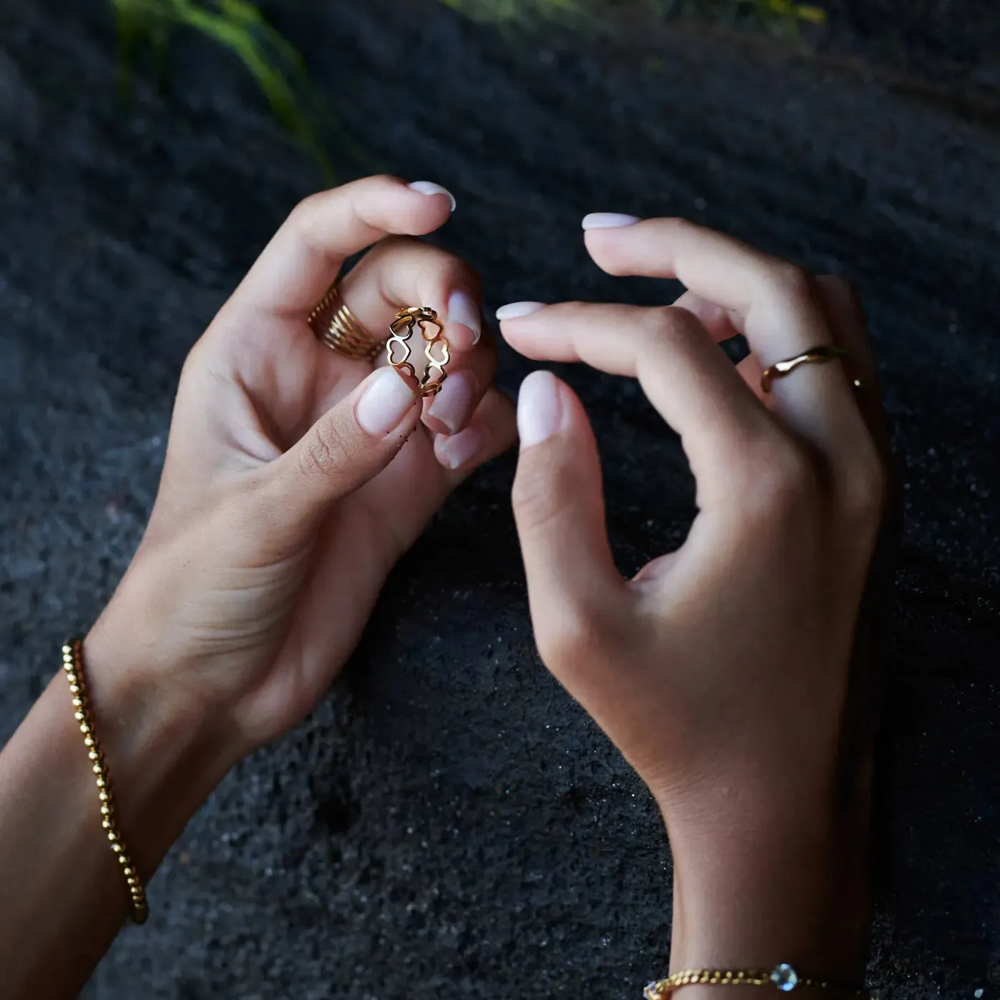 Sophie - Heart Outline Ring Stainless Steel