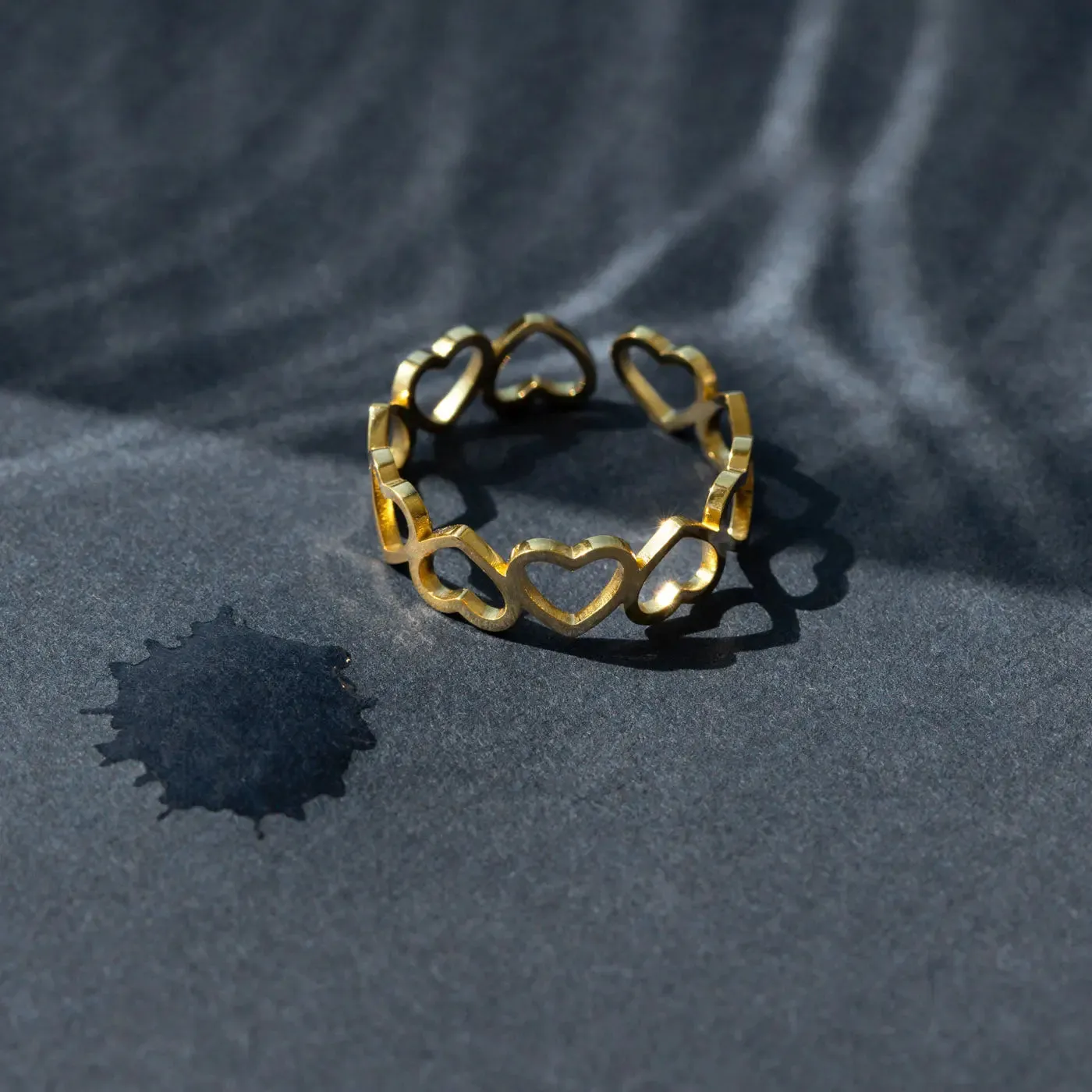 Sophie - Heart Outline Ring Stainless Steel