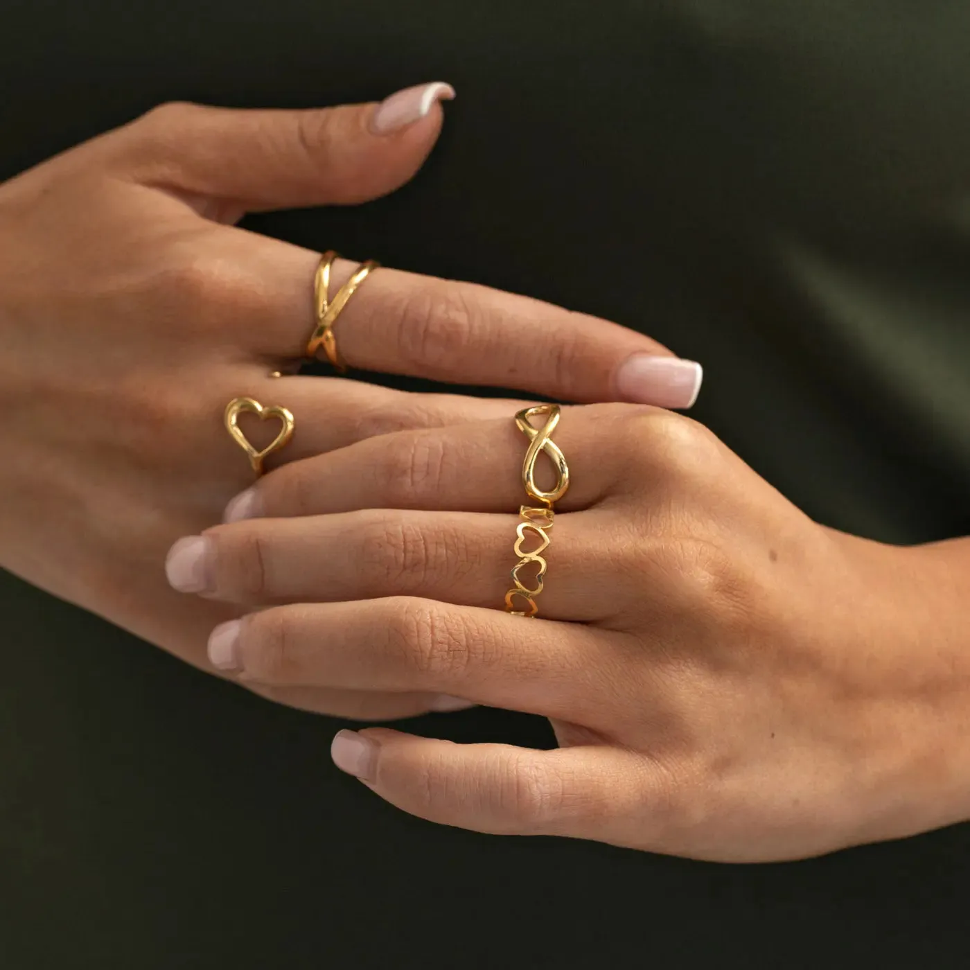 Sophie - Heart Outline Ring Stainless Steel