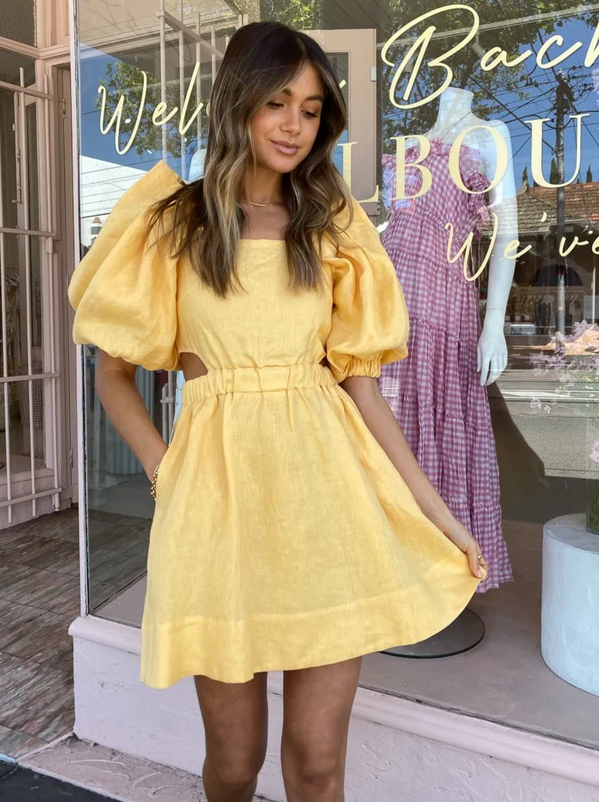 Sovere Noble Mini Dress in Buttercup