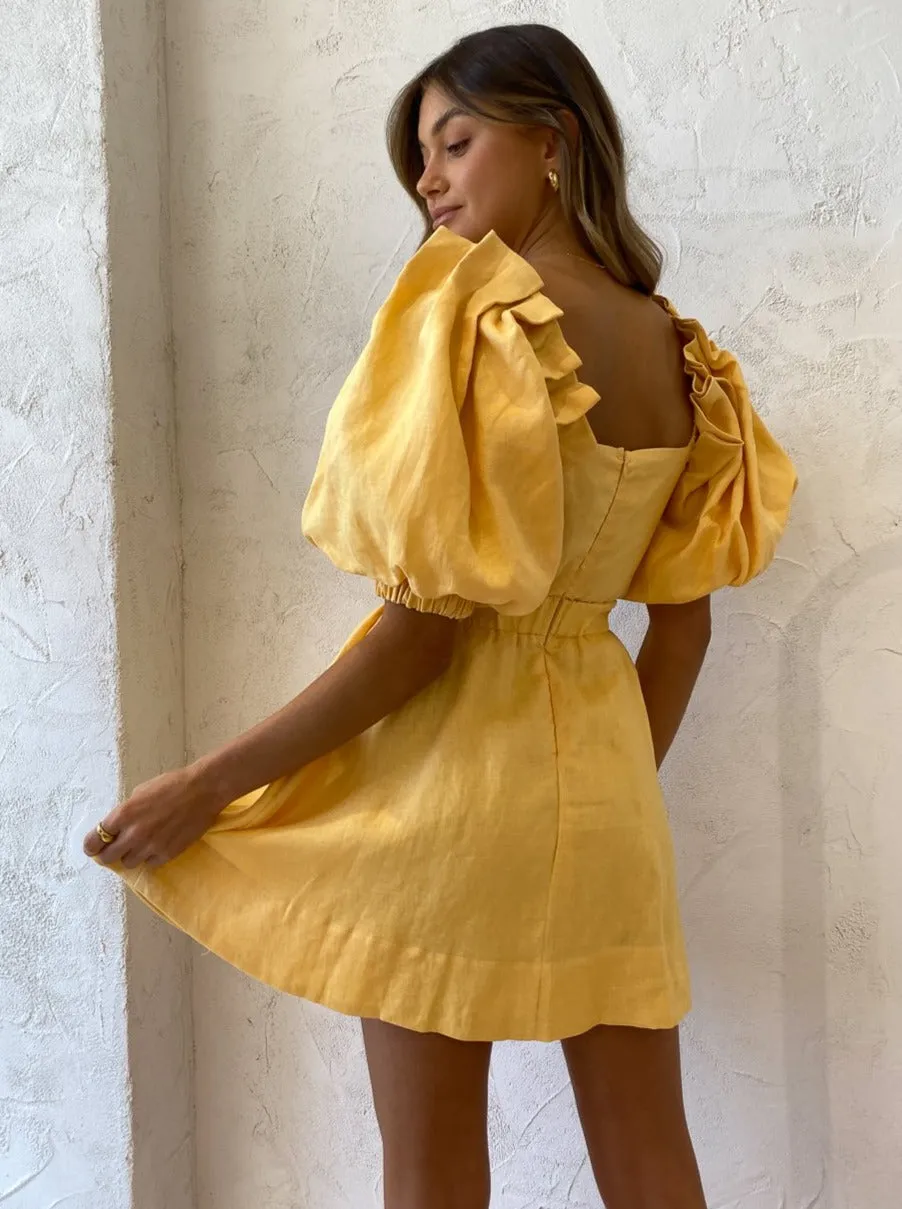 Sovere Noble Mini Dress in Buttercup