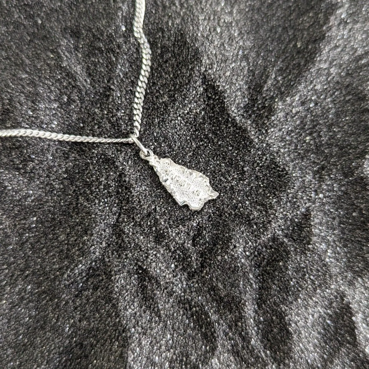 St. Lucia Map Pendant with Chain