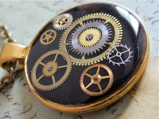 Steampunk necklace - Orbit - Steampunk Neckalace Pendant