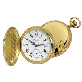 Swiss Movement Gold Plated Pocket Watch by Woodfords GP1009