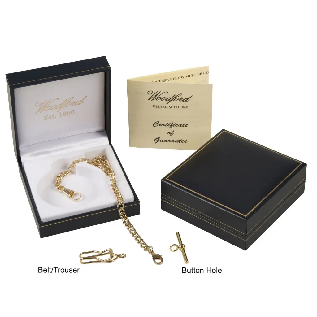 Swiss Movement Gold Plated Pocket Watch by Woodfords GP1009