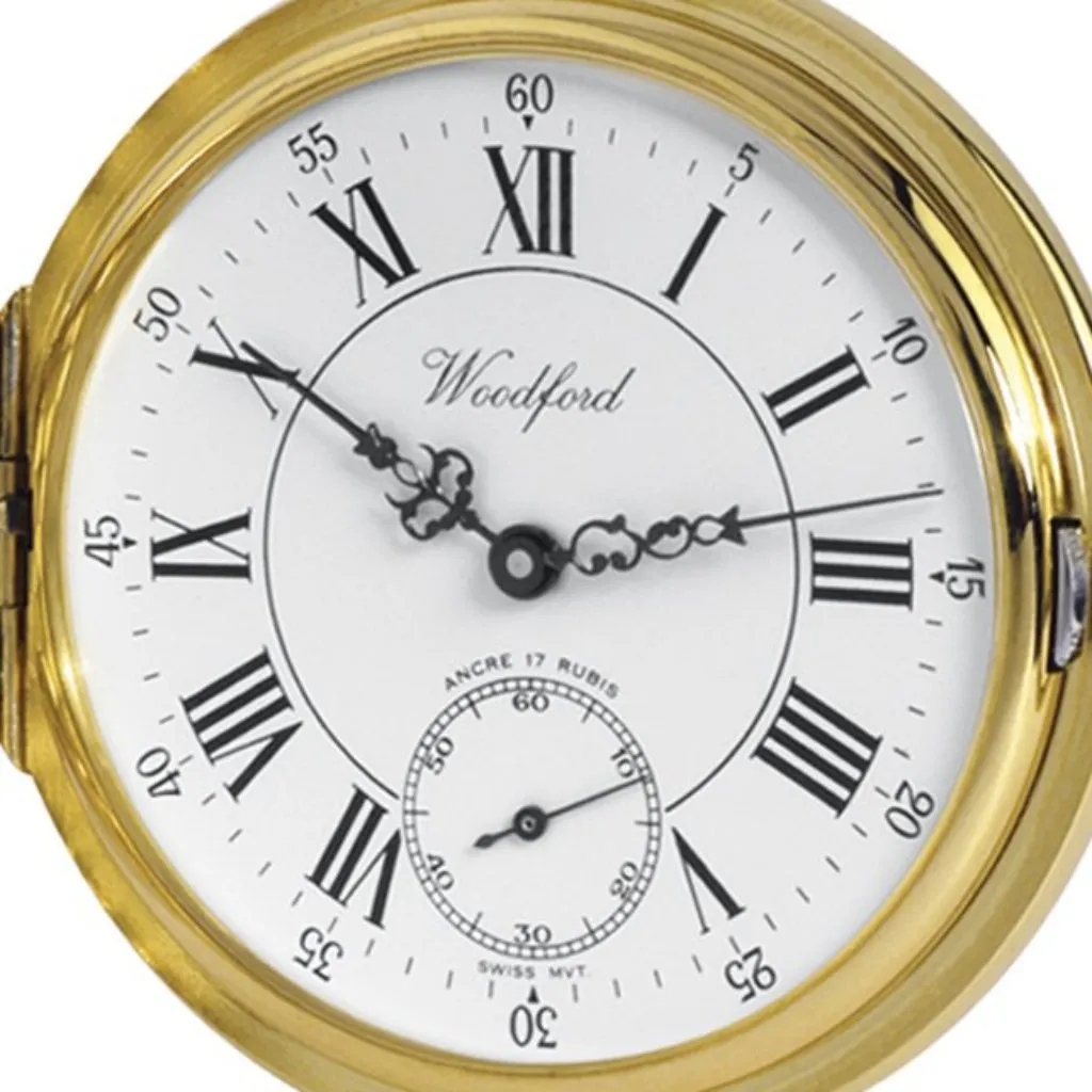 Swiss Movement Gold Plated Pocket Watch by Woodfords GP1009