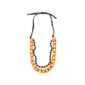 Tagua Women's Onyx/Yellow Amaranta Necklace