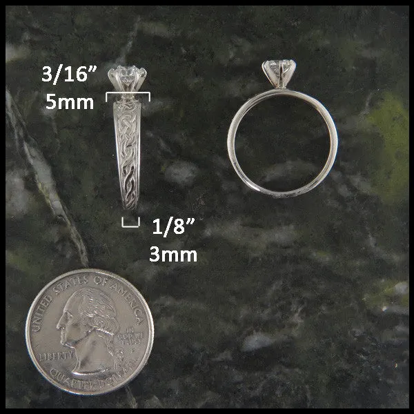 Tapered Knot Diamond Wedding Set