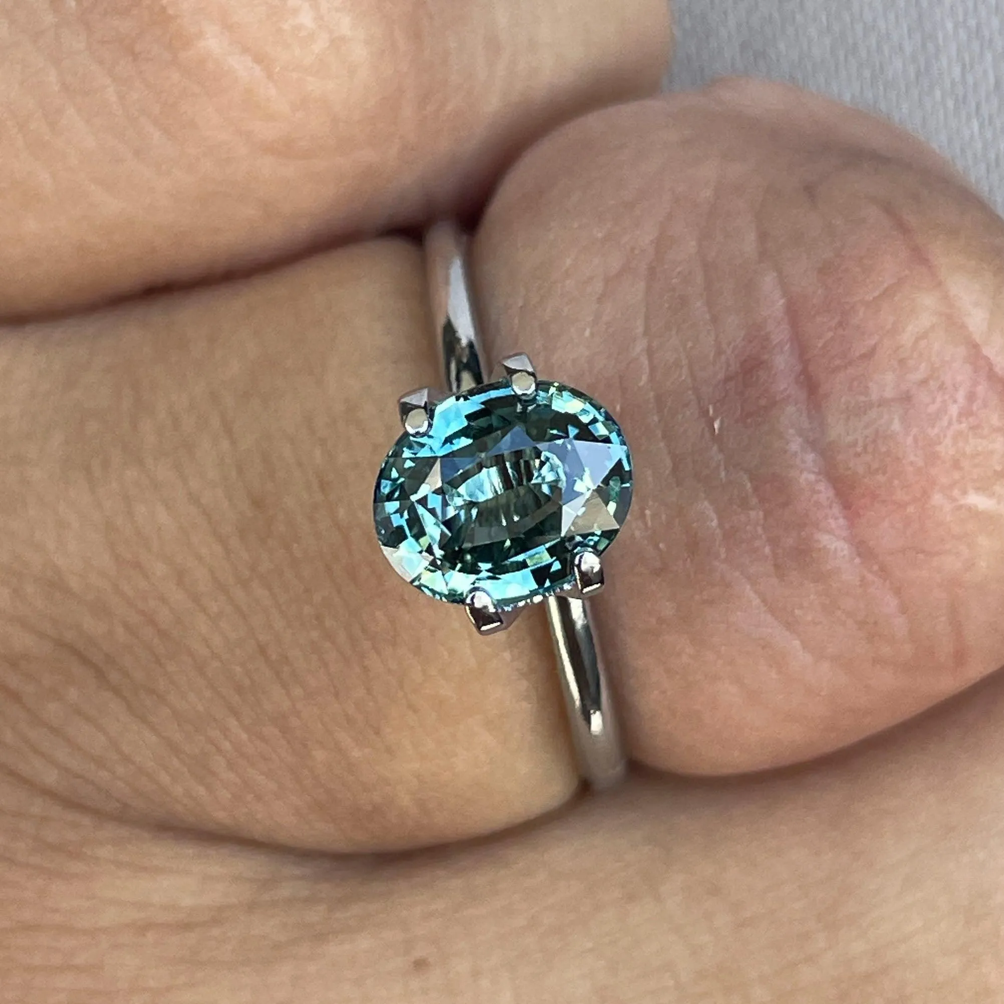 Teal Sapphire 2.04 Ct, Natural Teal Sapphire Ring, Teal Sapphire Engagement Ring, bespoke Ring, For Custom ring Loose gem.