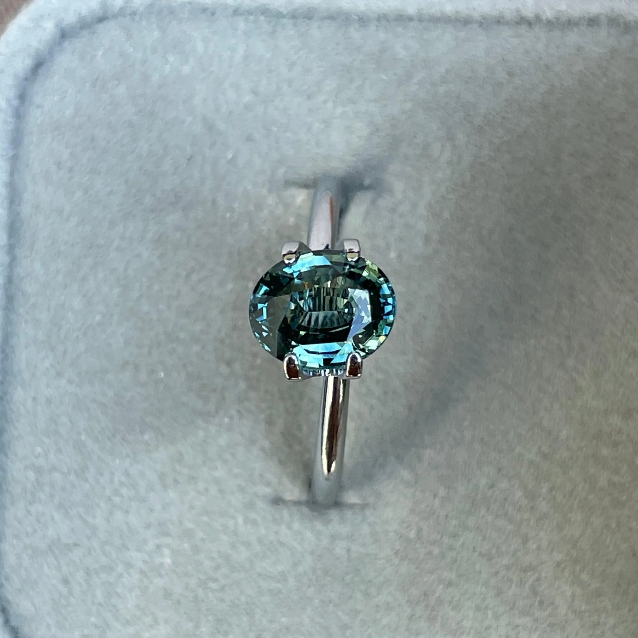 Teal Sapphire 2.04 Ct, Natural Teal Sapphire Ring, Teal Sapphire Engagement Ring, bespoke Ring, For Custom ring Loose gem.