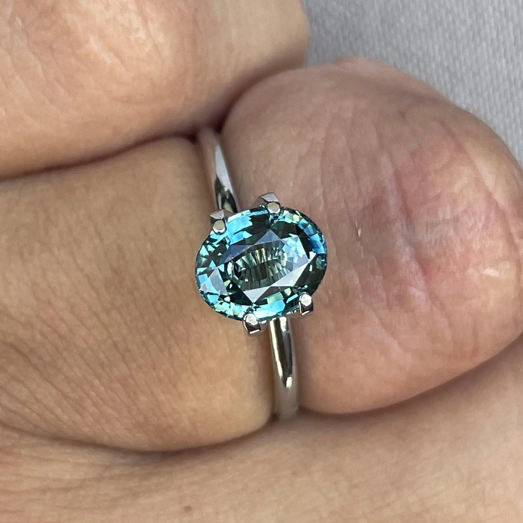 Teal Sapphire 2.04 Ct, Natural Teal Sapphire Ring, Teal Sapphire Engagement Ring, bespoke Ring, For Custom ring Loose gem.