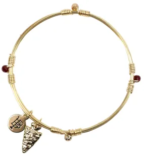 The Gameday Bangle - Garnet   Gold