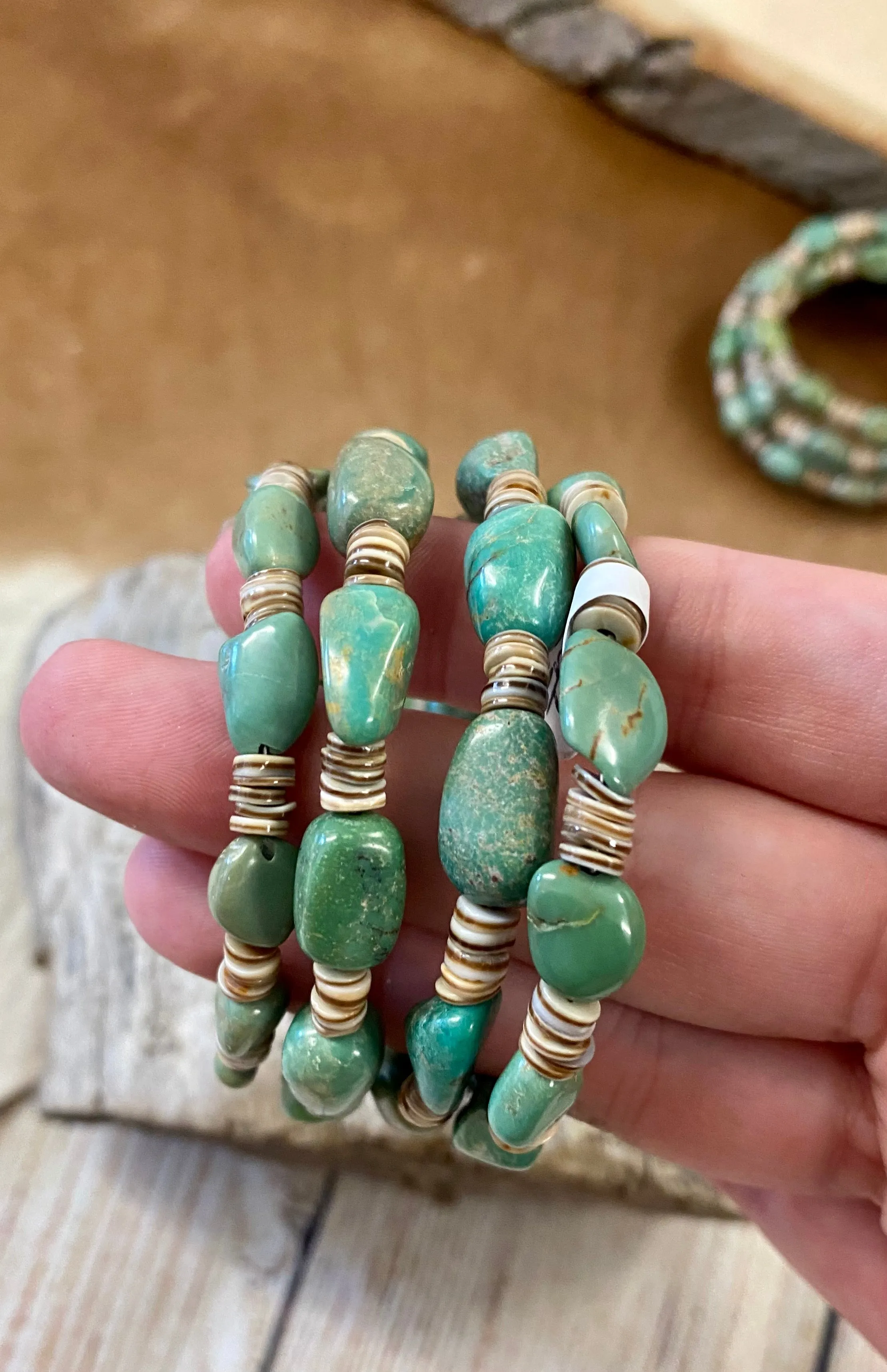 The Greta Green Turquoise Wrap Bracelet