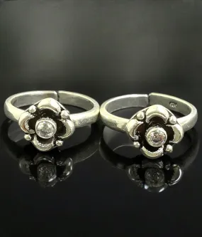 The Vismaya Silver Gemstone Toe-Rings