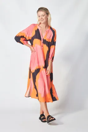 Theme Dress - Coral Print