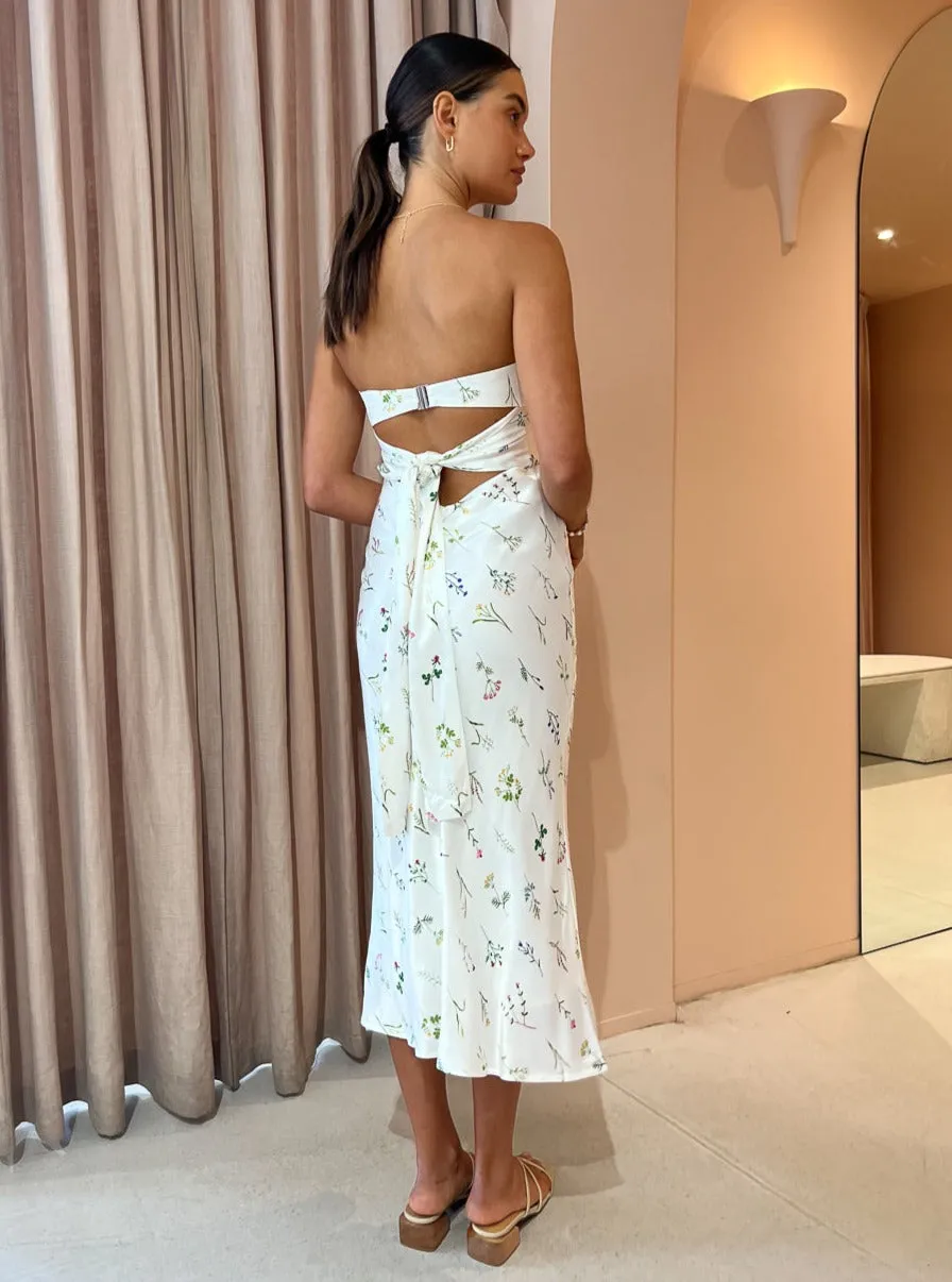 Third Form Field Flowers Strapless Midi Dress in Floral