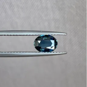 This 1.03 crt teal Sapphire is well cut to bring out the best colour and lustre, and has a perfect colour blend.