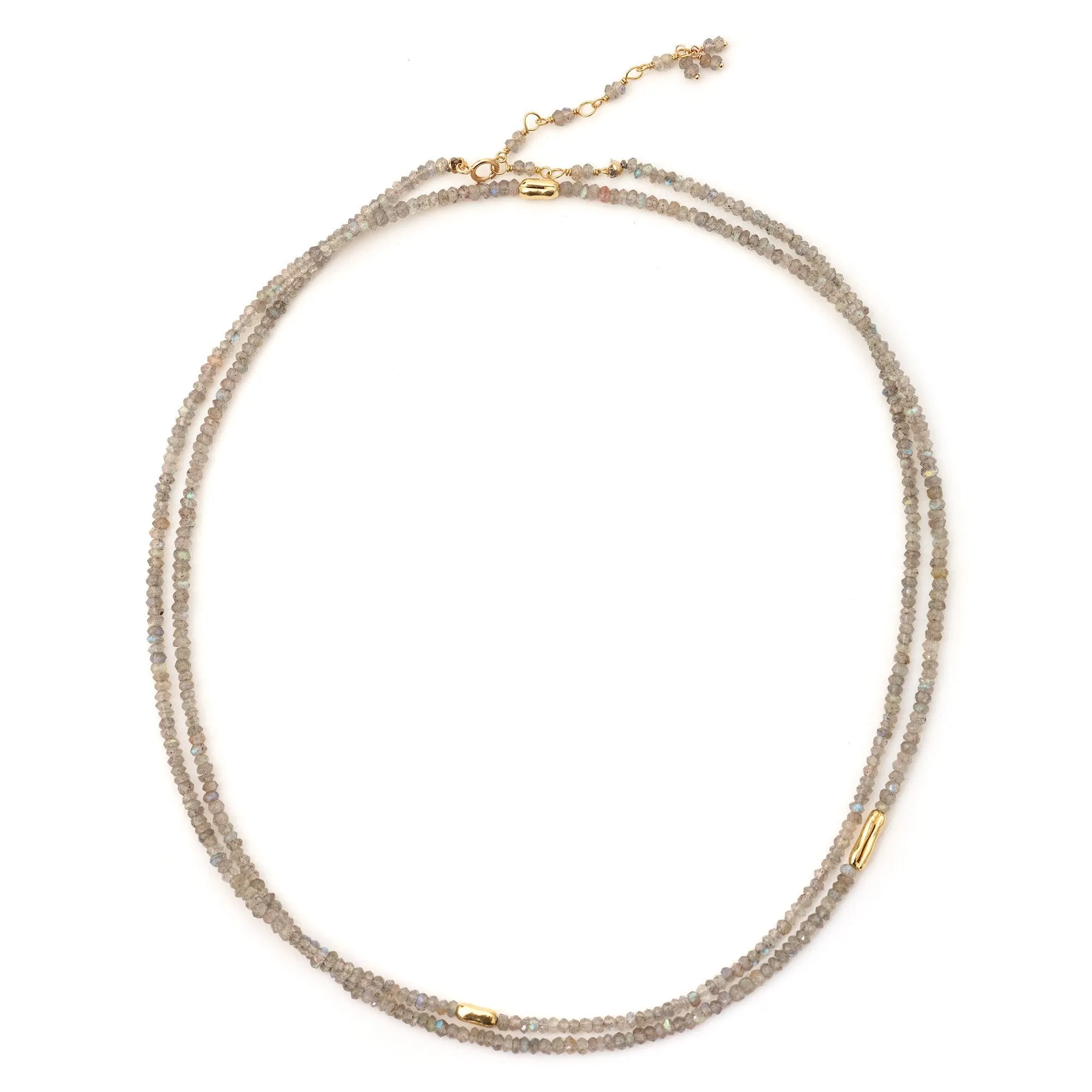 Three Gold Accent River Wrap, 18K Yellow Gold