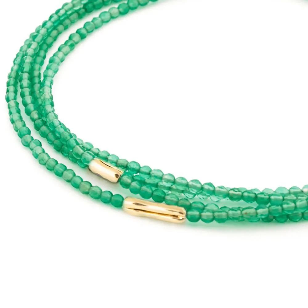 Three Gold Accent River Wrap, 18K Yellow Gold