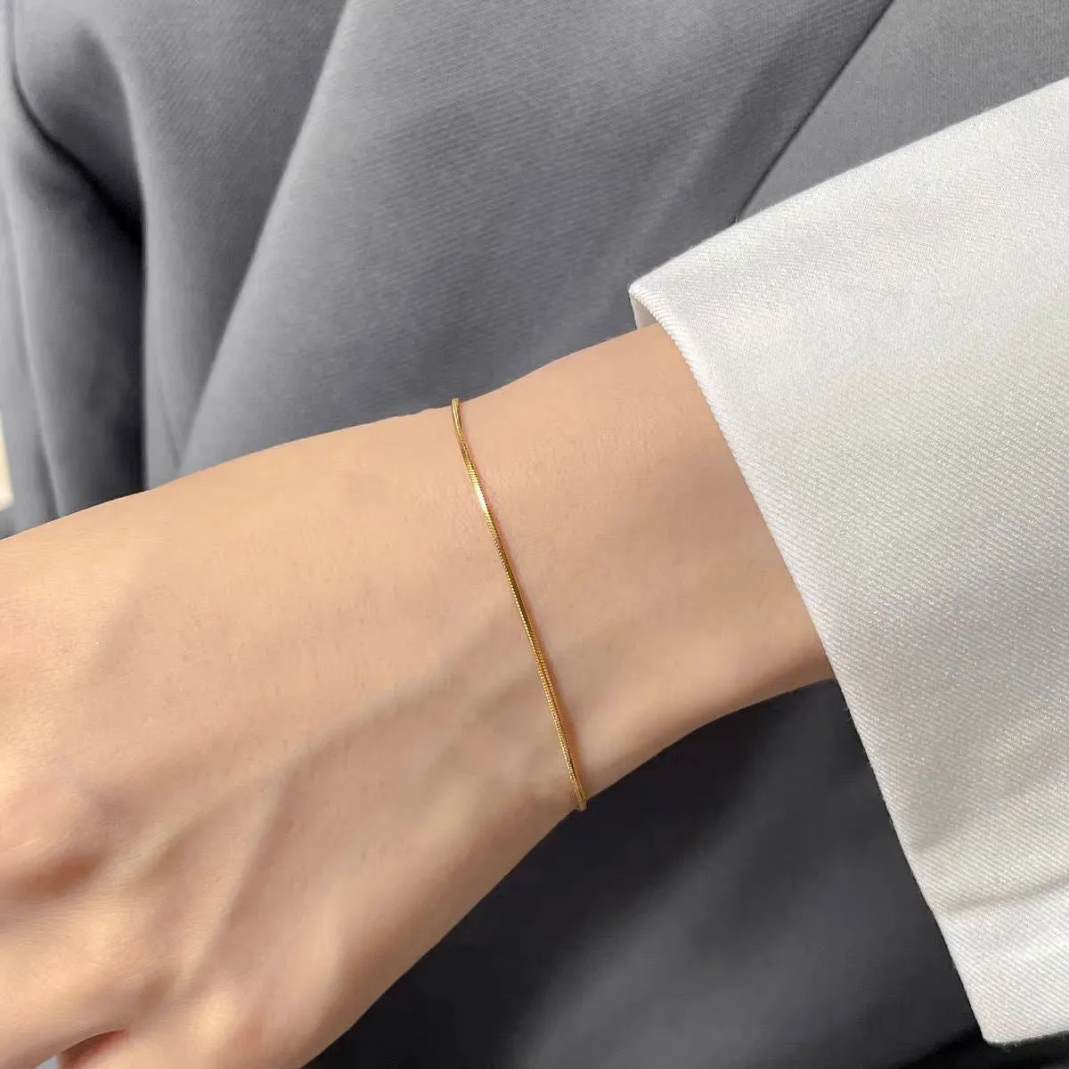 Titanium Steel Color-preserving Snake Bone Bracelet Female