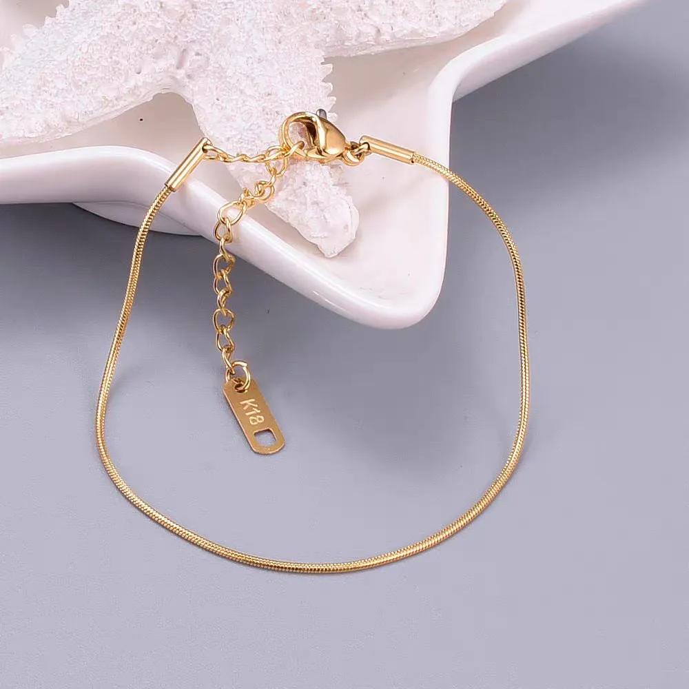 Titanium Steel Color-preserving Snake Bone Bracelet Female