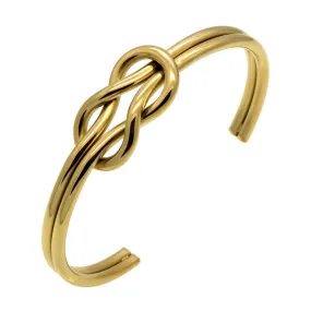 Titanium Steel Hand Made Knot Cuff Bracelet Manchette Gold Bangle Infinite Bracelet For Women Bracelets & Bangles Pulseiras