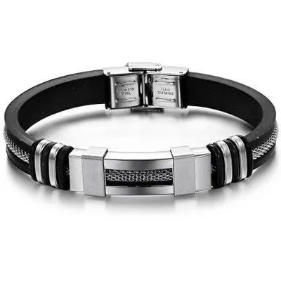 Titanium steel silicone bracelet