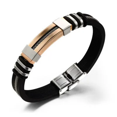 Titanium steel silicone bracelet