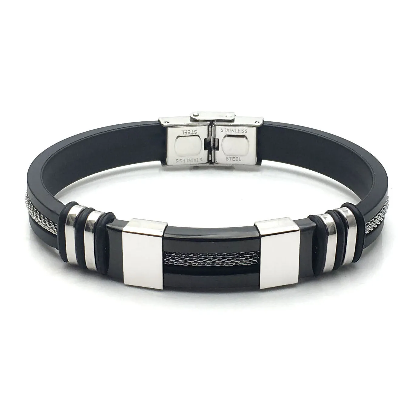 Titanium steel silicone bracelet