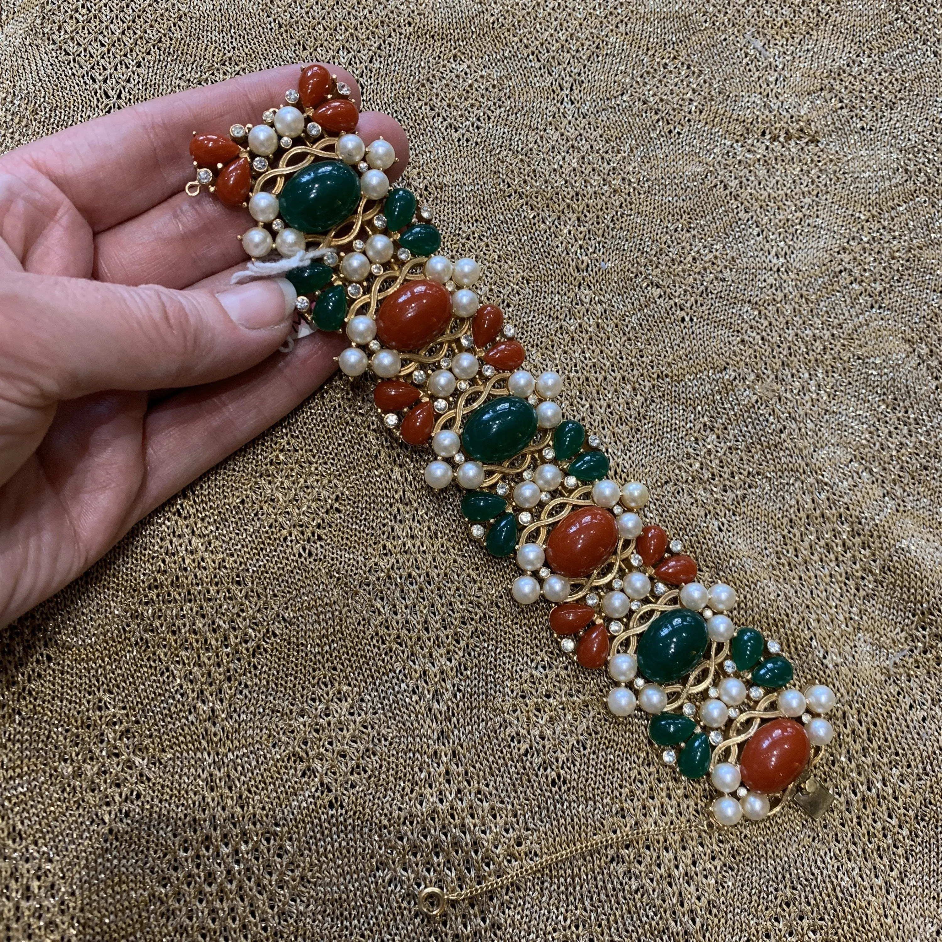 Trifari Bracelet Vintage 1960s Kashmir Collection