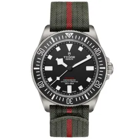 TUDOR Pelagos FXD 42mm Titanium Case, Black Dial, Fabric Bracelet (M25717N-0001)