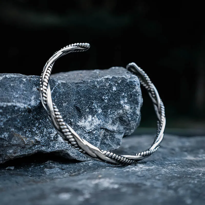 Twisted Steel Bracelet - Stainless Steel
