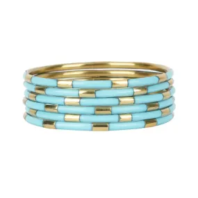 Veda Bangles - Set of 6 - Turquoise