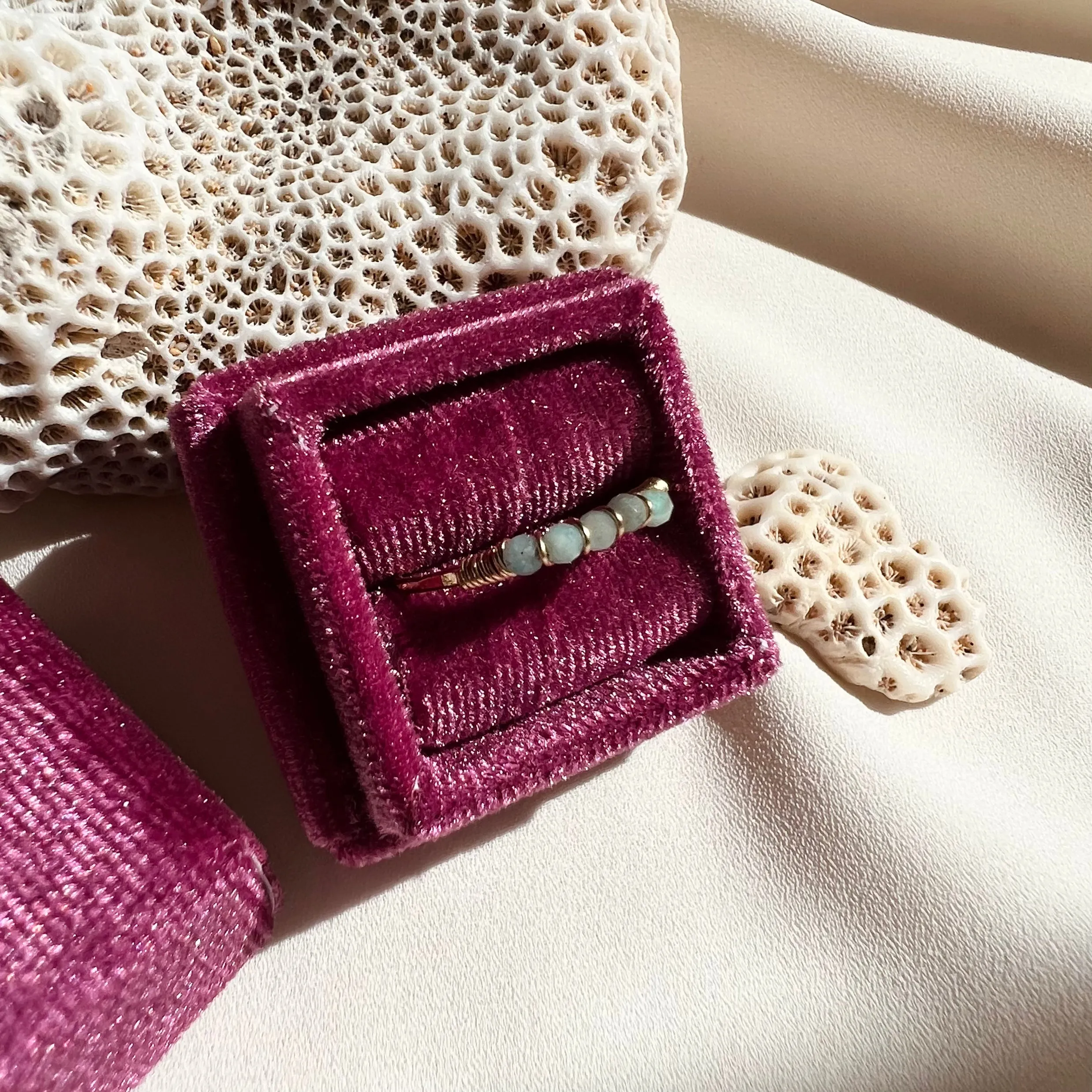 VERRE DE MER RING- AMAZONITE
