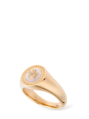 Versace   Medusa mother of pearl ring 